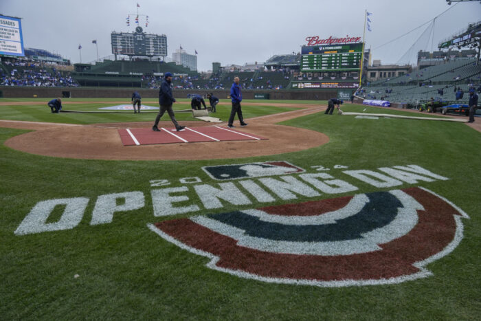 Chicago Cubs Introduce Players On Opening Day With Lackluster Fireworks Display